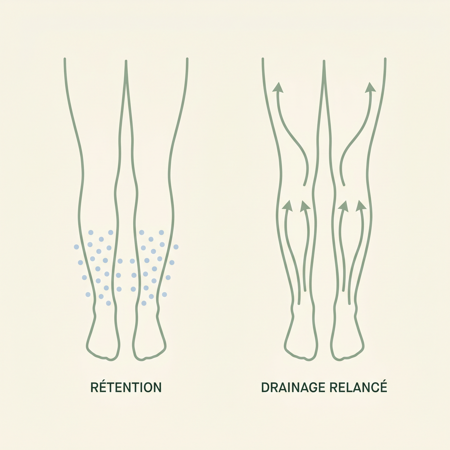 Lympha — drainage lymphatique des jambes : rétention vs jambes légères