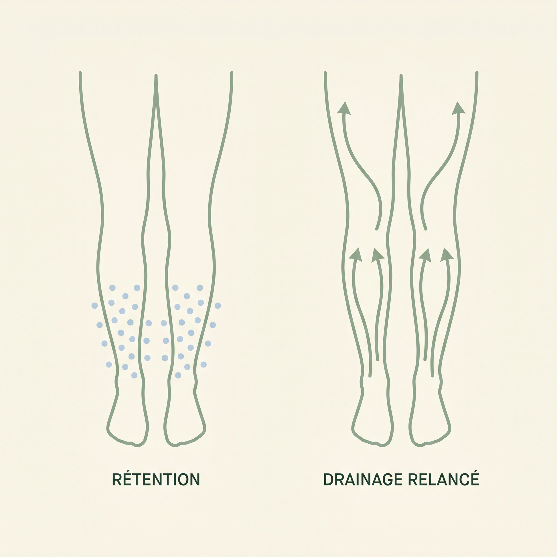Lympha — drainage lymphatique des jambes : rétention vs jambes légères