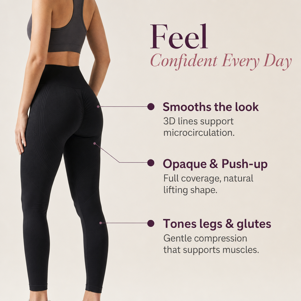 AuraLift 3D Leggings — feel confident every day infographic